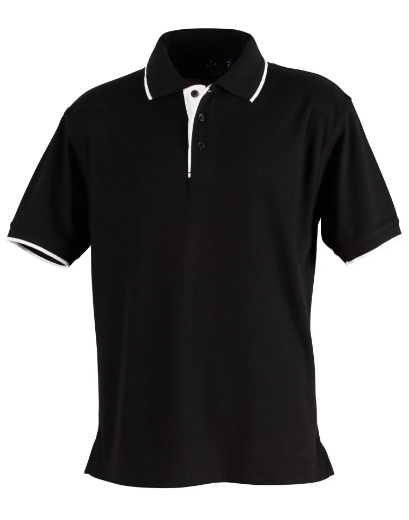 Picture of Winning Spirit, Mens S/L Pique Polo Contrast